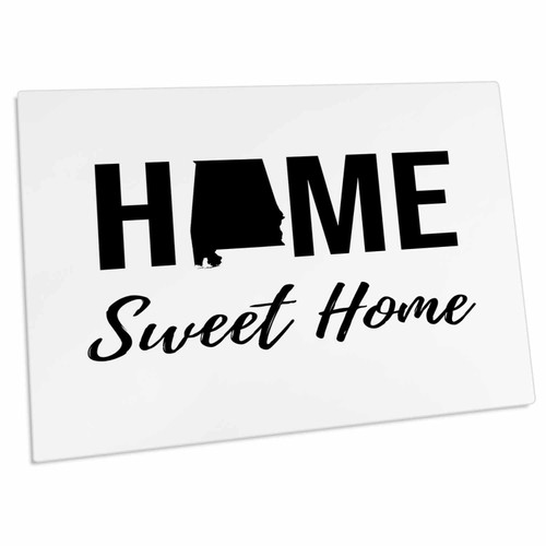 3dRose Home Sweet Home. Alabama State. White Background. - Desk Pad Place Mats (dpd-323857-1)
