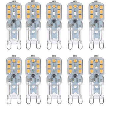 Welsun LED Light Bulbs G9 14SMD 2835 3W 200LM Warm White/Cool White Decorative AC220V/110V LED Corn Lights 10PCS (Light Source Color : Warm White, Voltage : 220V)