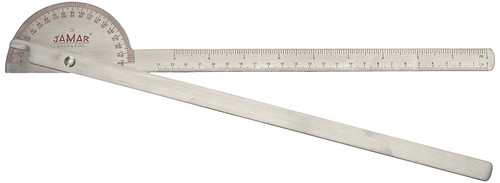 Jamar Stainless Steel Goniometer, 14" (36cm), Professional Manual Hand and Finger Range of Motion Tool for Accurate Angle Measuring, Non Locking Protractor for Inch & Centimeter Linear Measurement