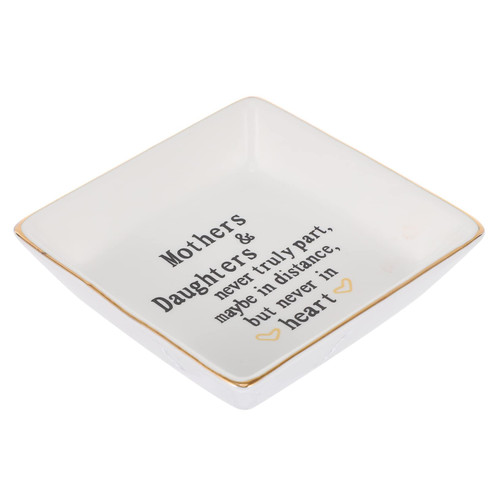 Holibanna Ceramic Jewelry Tray Home Decoration Ceramic Tray Earring Tray Porcelain Jewelry Plate House Gifts Jewelry Dish Tray Ring Dish Key Bowl Trinket Dish Mother White Earring Holder