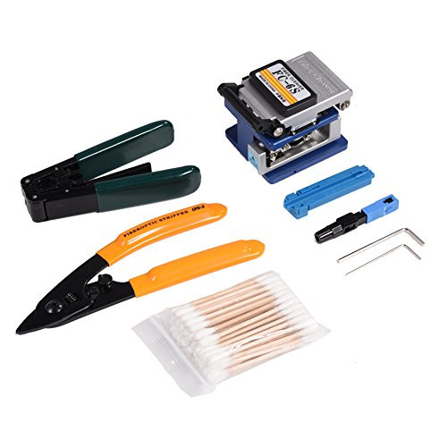 FTTH Splicing Splice Cold Connection Fiber Optic Stripping Tool Kit Set With Fiber Cleaver FC-6S and Fiber Optic Stripper CFS-3