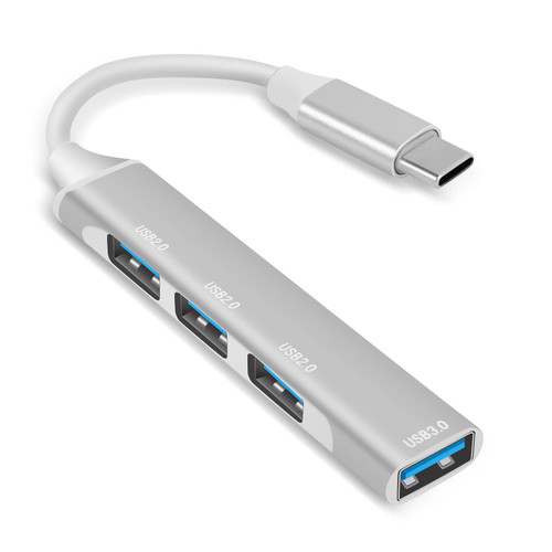 USB C Hub Aluminium Alloy USB C to USB Adapter 4-Port USB Hub Ultra-Slim Data USB Expander Fast Data Transfer USB Splitter for Laptop, Compatible with Windows PC, Mac, Printer, Mobile HDD USB C Hub Aluminium Alloy USB C to USB Adapter 4-Port USB Hub Ultra-Slim Data USB Expander Fast Data Transfer USB Splitter for Laptop, Compatible with Windows PC, Mac, Printer, Mobile HDD
