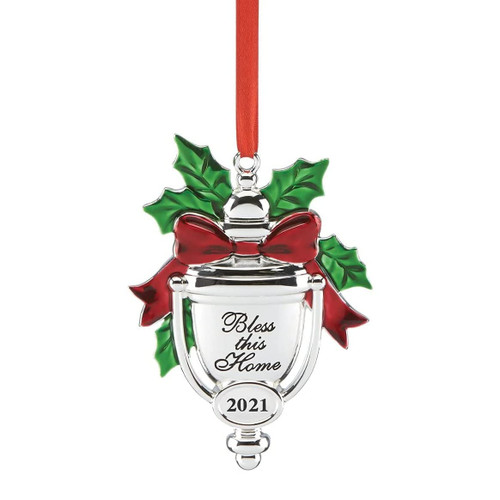 Lenox 2021 Bless This Home Ornament, 0.30 LB, Metallic