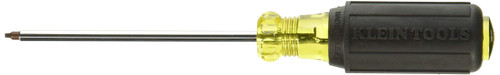 Klein Tools 660 #0 Square Recess Tip Screwdriver with 4-Inch Round Shank and Cushion Grip Handle