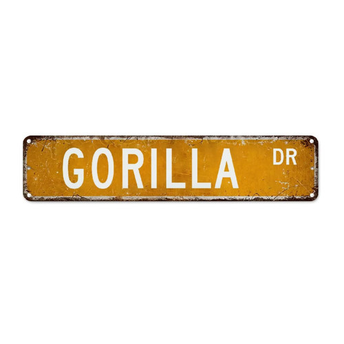 Gorilla Vintage Metal Sign Wall Art Gorilla Gift Vintage Metal Sign Poster Animal Pet Owner Wall Plaque Wall Art Metal Tin Sign Metal Street Signs Home Quality Sign For Pub Restaurants Cafe Club