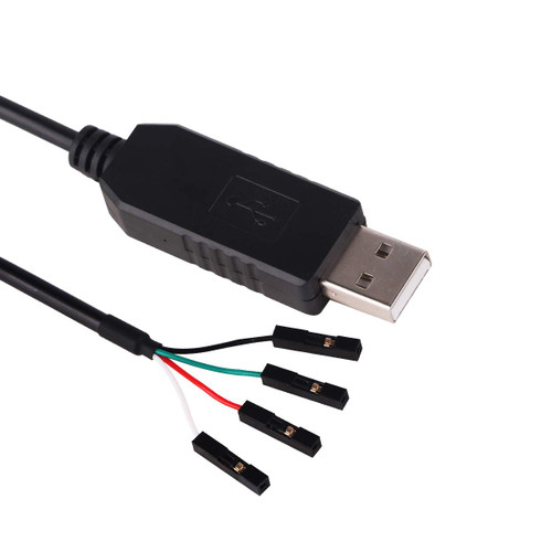6FT USB RS232 to TTL 3V3 2.45mm Dupont Header 4 Pin UART Serial Cable FTDI Chip for Windows,Linux and Mac OS
