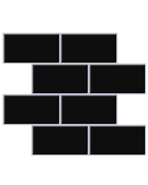 Art3d Peel and Stick Backsplash, 14x12 Subway Tiles, Faux Ceramic Tiles (10 Tiles, Thicker Version)