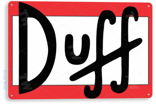 Tinworld Tin Sign Duff Beer Cartoon Metal Sign Decor Simpsons Bar Pub Cave B139