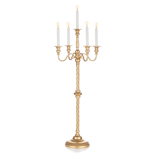 Sziqiqi Gold Floor Candelabra Candle Holder for Centerpiece - Tall 5 Arm Candlesticks Holders Metal Taper Candle Holder for Table Floral Centerpieces for Wedding Party Banquet Sziqiqi Gold Floor Candelabra Candle Holder for Centerpiece - Tall 5 Arm Candlesticks Holders Metal Taper Candle Holder for Table Floral Centerpieces for Wedding Party Banquet