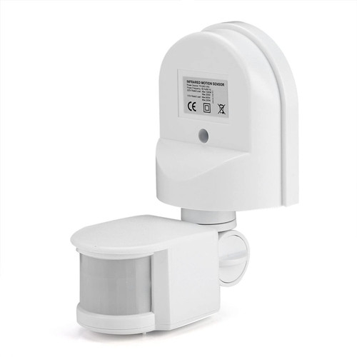 Infrared Sensor, Motion Sensor Switch, Adjustable PIR Body Motion Infrared Sensor Detector for Light, AC 110 to 240V White, Motion detectors (White)