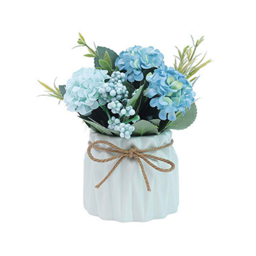 Hisow Fake Hydrangeas with Pot, Mini Hydrangea Artificial Flowers Artificial Plant in Ceramic Vase for Office Desktop Decorations (Blue) Hisow Fake Hydrangeas with Pot, Mini Hydrangea Artificial Flowers Artificial Plant in Ceramic Vase for Office Desktop Decorations (Blue)