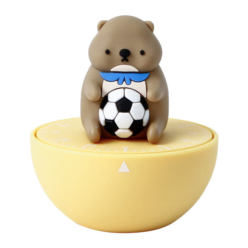 Cartoon Animal Model Mechanical Timer Kitchen Gadget Cooking Clock Alarm Counters 60 Minutes Decoration Manual Timer for Study (C - Yellow Otter)