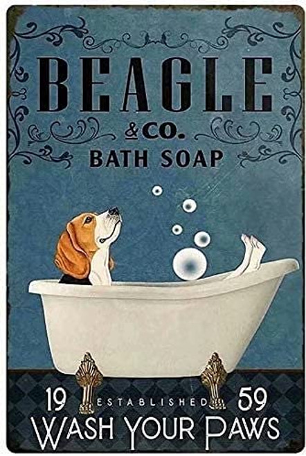 Dog Metal Poster Beagle Co. Bath Soap Wash Your Paws Tin Signs Cafe Living Room Bathroom Toilet Home Art Wall Decor Plaque 8inch X 12inch Dog Metal Poster Beagle Co. Bath Soap Wash Your Paws Tin Signs Cafe Living Room Bathroom Toilet Home Art Wall Decor Plaque 8inch X 12inch