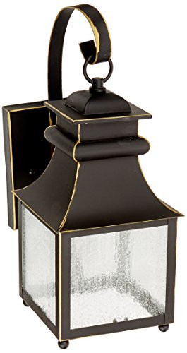 Trans Globe Lighting 45630 WB Outdoor Santa Ines 14" Wall Lantern, Weathered Bronze