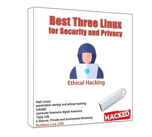 EZITSOL Kali Linux USB 2023,Tails Linux 5.11,Caine 12.4 | 32GB 3IN1 Bootable Linux USB Flash Drive | Ethcial Hacking Tools,Digital Forensics Tools,Anonymous Browsing for Best Security & Privacy