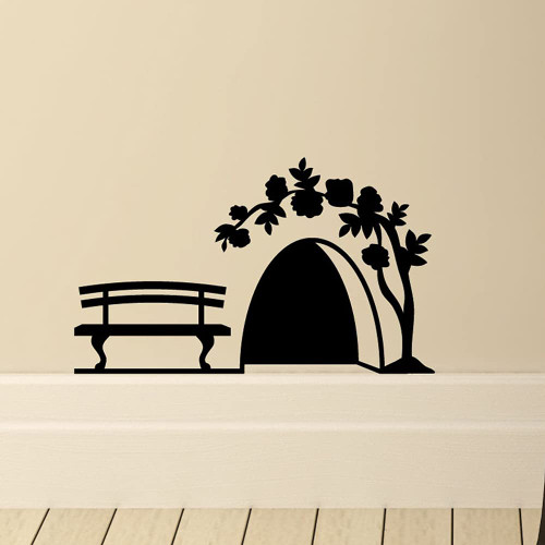 Wallpark Mouse Hole Wall Decals Chair Tree Wall Stickers, Children Kids Baby Home Room Nursery DIY Decorative Adhesive Art Wall Mural