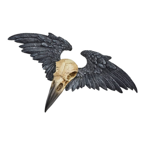 Pacific Giftware Ravenger Winged Raven Skull Resin Wall Plaque Pacific Giftware Ravenger Winged Raven Skull Resin Wall Plaque
