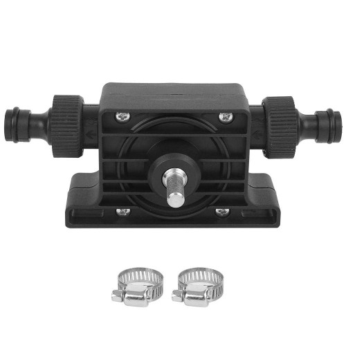 Garosa Mini Electric Drill Pump Portable Water Transfer Pump Compact Water Oil Pump Power Water Pumps Water Pump Attachment for Drills with 2pcs Connector(Black Oil Pump)
