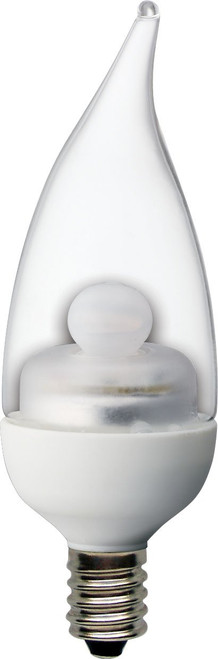 GE Lighting 64046 Energy Smart LED 2.2-Watt (15-watt replacement) 90-Lumen Bent Tip Light Bulb with Candelabra Base, 1-Pack