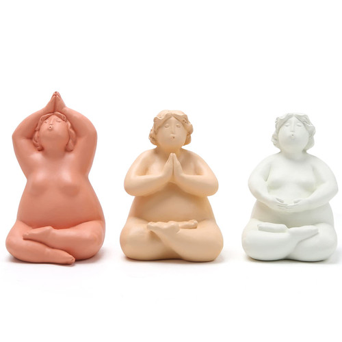 Hodao Yoga Woman Decorations Home Yoga Spiritual Figurines Decor Gift Yoga Statue for Living Room Shelf Decor Accents - Yoga Figurines Table Decorations for Meditation Room (Multicolor)