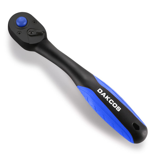 DAKCOS 3/8" Drive Ratchet 72 Teeth Quick Release Socket Wrench Handle Chrome Vanadium Steel