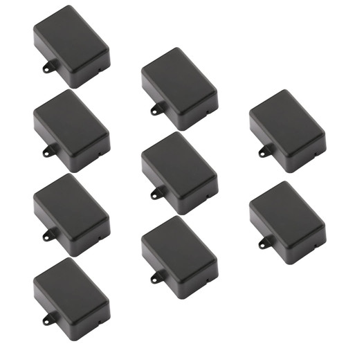 Bettomshin 9Pcs Dustproof Electronic Junction Box Plastic Enclosure Project Box with Ear for Electronic Projects ABS Black 2.01" x 1.38" x 0.91"