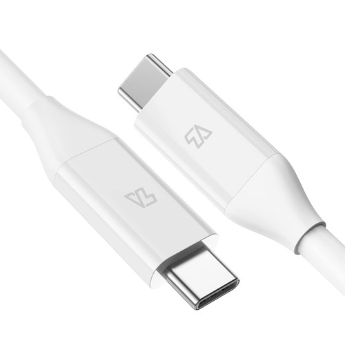 Teleadapt USB C to USB C 3.1 Gen 2 Cable 10Gbps Data Transfer, USB C Video Cable, 4K Video Output Monitor Cable 100W PD Fast Charging for MacBook(Pro), Huawei Matebook, iPad Pro 2018, Switch 3.3FT