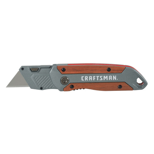 CRAFTSMAN Utility Knife, Folding Wood Handle, 1 Blade (CMHT10584)