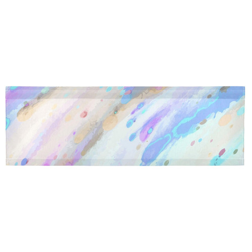 Augenstern Window Topper Curtain Watercolor-Splashing-Rainbow 54x18 inch Valance Short Curtain for Kitchen Windows/Bathroom/Living Room/Bedroom