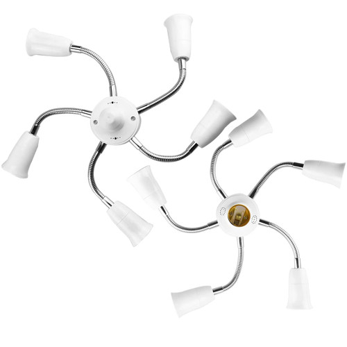 6 in 1 E26 E27 Light Socket Splitter 1Pack Splitter Socket Adapter Bulb Lamp Holder Adapter Lengthen Standard LED Bulbs Holder Base Adapter Converter 6 in 1 E26 E27 Light Socket Splitter 1Pack Splitter Socket Adapter Bulb Lamp Holder Adapter Lengthen Standard LED Bulbs Holder Base Adapter Converter