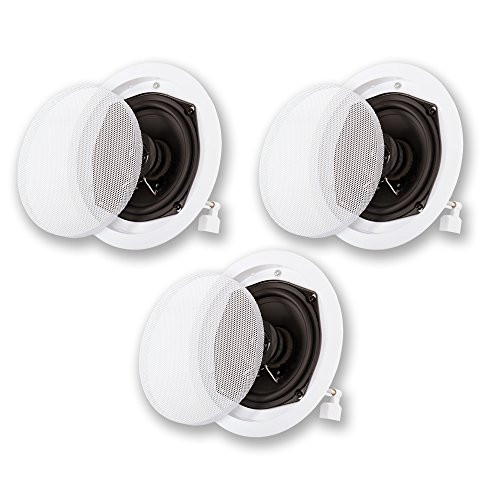 Acoustic Audio R191 in Ceiling/in Wall 3 Speaker Set 2 Way Home Theater 600 Watt R191-3S