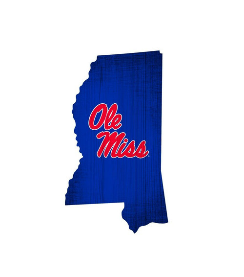 Fan Creations Ole Miss Team Color Logo State Sign, Multi
