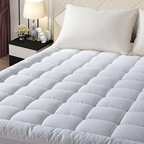 EASELAND Quilted Fitted Mattress Pad (Twin)-Pillow Top Mattress Cover Stretches up 8-21" Deep Pocket Cooling Mattress Topper