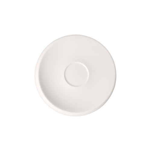 Villeroy & Boch - NewMoon saucer for coffee cup, beautifully shaped, decorative saucer made from premium porcelain, dishwasher safe, white, 17 cm, White Villeroy & Boch - NewMoon saucer for coffee cup, beautifully shaped, decorative saucer made from premium porcelain, dishwasher safe, white, 17 cm, White