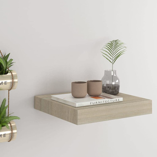 ZQQLVOO Modern Floating Wall Shelf,Wall Mounted Display Shelf,Wall Mounted Floating Shelves,Wall Storage Shelves,Floating Book Shelves,Bookshelf,Floating Wall Ledge Shelf,Oak 9.1"x9.3"x1.5" MDF