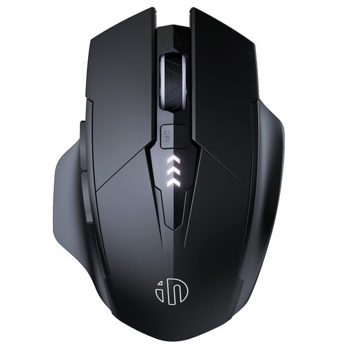 Wireless Mouse,Rechargeable Mouse Wireless 2.4G USB(Battery Level Visible) Ergonomic Computer Mouse,3 Levels DPI,Silent Wireless Mice for Laptop PC Computer(Black)