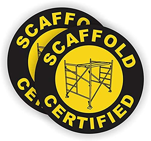 Scaffold Certified Hard Hat Sticker/Helmet Decal Label Lunch Tool Box