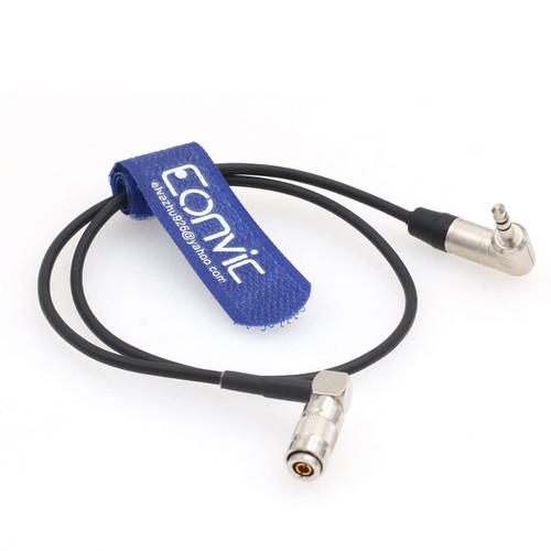 Eonvic UltraSync ONE Timecode Cable Right Angle DIN 1.0/2.3 to 3.5mm Mini Jack for DSLR (RA Din-3.5mm)