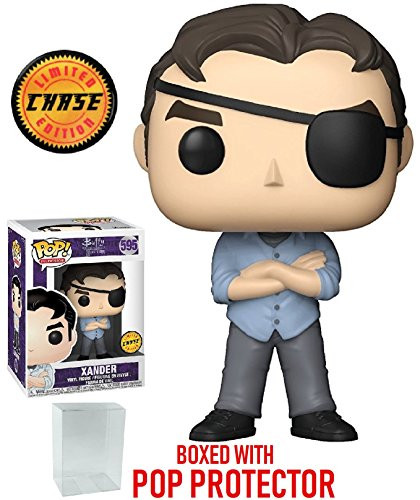 Funko Pop! TV: Buffy the Vampire Slayer 25th Anniversary - Xander with Eye Patch CHASE Variant Limited Edition Vinyl Figure (Bundled with Pop BOX PROTECTOR CASE)