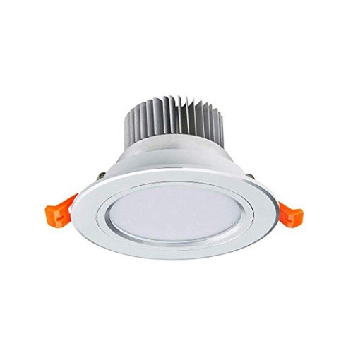 OKLUCK Ultra-Thin Photoelectric Integration 3W Recessed Ceiling Lights IP44 Bathroom Spotlights for Ceiling 80mm Cut-Out Warm White Downlights with Converters AC110V-240V 2700K RA80 300LM Baffle Trim