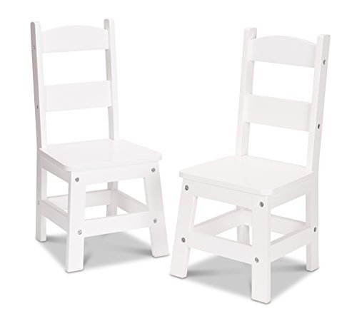 Melissa & Doug Wooden Chair Pair - White Children's Furniture