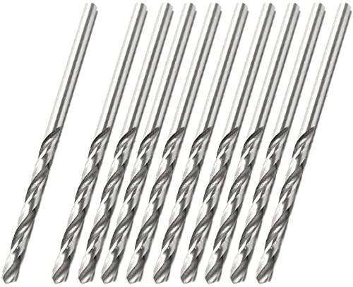Auniwaig 1.8mm HSS Twist Drill Bit, Straight Shank Jobber Drill Bits Set, Small Twist Drill High Speed Steel Bit, for Steel, Aluminum Alloy 10pcs