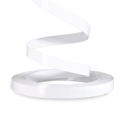 ZYJT PVC Edge Banding, 1 1/2" x 25ft Glossy White Edge Banding Non Glued White Veneer Edging White Veneer Edge Banding for Table Cabinet Furniture Trim