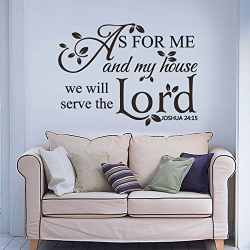DigTour WallArt As for Me and My House We Will Serve The Lord - Vinyl Bible Wall Decal Christian Wall Quote Words Phrase Lettering Home Art Decor White DigTour WallArt As for Me and My House We Will Serve The Lord - Vinyl Bible Wall Decal Christian Wall Quote Words Phrase Lettering Home Art Decor White