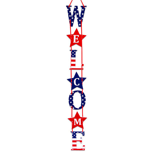 SICOHOME 4th of July Door Sign Welcome Sign for Front Door Independence Day July 4th Decorations Outdoor Indoor Patriotic Outdoor Welcome Signs for Porch,Patriotic Decorations for the Home SICOHOME 4th of July Door Sign Welcome Sign for Front Door Independence Day July 4th Decorations Outdoor Indoor Patriotic Outdoor Welcome Signs for Porch,Patriotic Decorations for the Home
