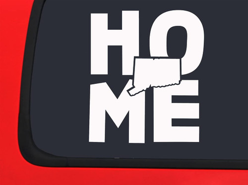 Car Sticker Connecticut is Home Native Car Window Decal Sticker White 7 Inch