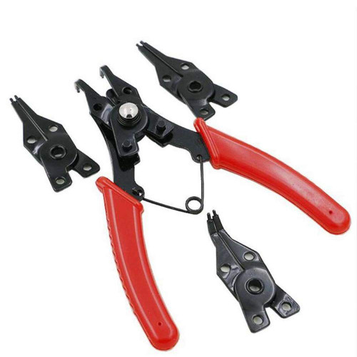 KATUR 4 In 1 Interchangeable Circlip Pliers, Multifunctional Snap Ring Pliers Tools, Internal External Ring Remover Retaining Circlip Pliers