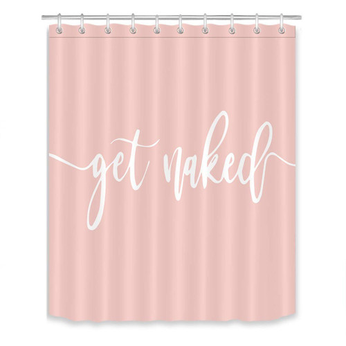 LB Get Naked Shower Curtain Funny Quotes Words Pink Shower Curtains for Bathroom with Hooks 60x72 inch Waterproof Polyester Fabric Bathroom Decorations LB Get Naked Shower Curtain Funny Quotes Words Pink Shower Curtains for Bathroom with Hooks 60x72 inch Waterproof Polyester Fabric Bathroom Decorations