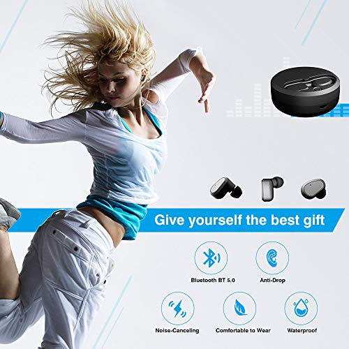 Bluetooth Headphones, XIAOWU Bluetooth 5.0 True Wireless Earbuds Sweatproof Sports Headsets in-Ear Noise Cancelling Mini Twins Stereo Earphone with Built-in Mic and Charging Case (2) Bluetooth Headphones, XIAOWU Bluetooth 5.0 True Wireless Earbuds Sweatproof Sports Headsets in-Ear Noise Cancelling Mini Twins Stereo Earphone with Built-in Mic and Charging Case (2)