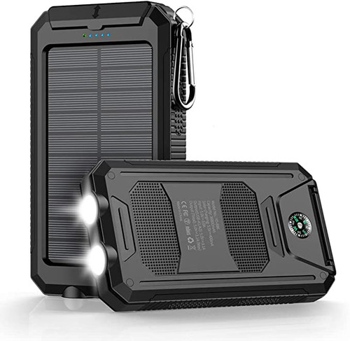 Power-Bank-Portable-Charger-Solar - 36800mAh Waterproof Portable External Backup Battery Charger Built-in Dual QC 3.0 5V3.1A Fast USB and Flashlight for All Phone and Electronic Devices (Deep Black) Power-Bank-Portable-Charger-Solar - 36800mAh Waterproof Portable External Backup Battery Charger Built-in Dual QC 3.0 5V3.1A Fast USB and Flashlight for All Phone and Electronic Devices (Deep Black)